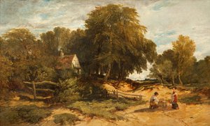 Boslandschap met kinderen, 1845